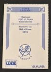 1992 Tony Lazzeri Yankees Hall of Fame Card