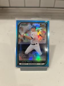 2008 Bowman Chrome Brett Gardner Blue Refractor #/99