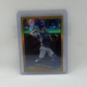 2002 Topps Chrome Jorge Posada #253 Gold Refractor