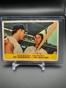 1958 Topps Ted Williams & Kluszewski Card #321