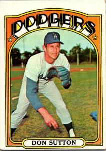 1972 Topps Don Sutton Dodgers Baseball Card