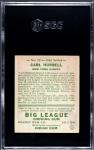 Carl Hubbell 1934 Goudey Baseball Card #12