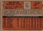 1972 Topps Don Sutton Dodgers Baseball Card