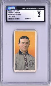 Frank Chance 1909-11 T206 Old Mill Card