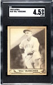 1940 Playball Bill McKechnie #153 Reds Card