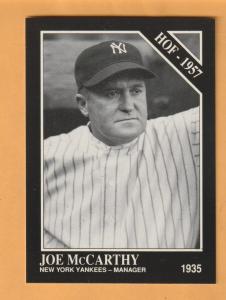 Joe McCarthy Yankees 1991 Conlon TSN #28 Card