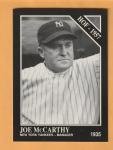 Joe McCarthy Yankees 1991 Conlon TSN #28 Card