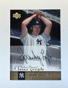 Sparky Lyle 2004 Upper Deck Autograph Card