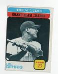 1973 Topps Lou Gehrig All-Time Grand Slam Leader