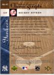 2004 Upper Deck Yankees Classics Mickey Rivers Card