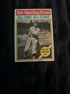 1976 Topps Walter Johnson Card #349