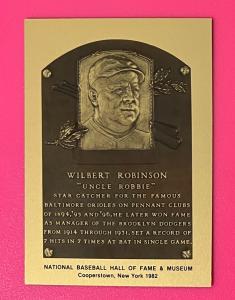 Wilbert Robinson 1982 Hall of Fame Plaque Card