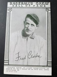 1948 Hall of Fame Fred Clarke Baseball Card
