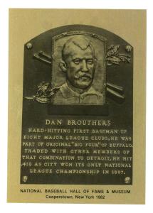 Dan Brouthers Baseball Hall of Fame Metallic Plaque