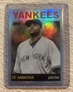 2025 Topps Archives CC Sabathia Blue Foil 01/25