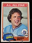 1981 Topps George Brett Royals Card Set