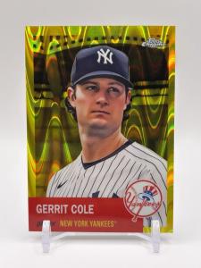 2022 Topps Chrome Gerrit Cole Yellow RayWave Refractor