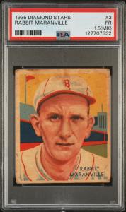 1935 Diamond Stars Rabbit Maranville #3 PSA 1.5