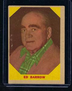 1960 Fleer Ed Barrow #23 Yankees Baseball Card