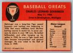 1961 Fleer Charlie Gehringer Tigers Card #32