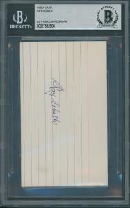 Ray Schalk Autographed Index Card Beckett Authentic