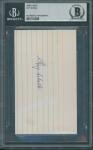 Ray Schalk Autographed Index Card Beckett Authentic