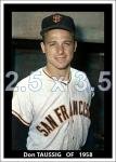Don Taussig 1958 San Francisco Giants Color Print