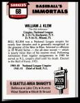Bill Klem 1976 Shakey's Pizza Baseball Card #68