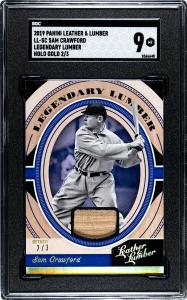 Sam Crawford 2019 Panini Leather & Lumber Holo Gold 3/3