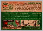 1954 Topps Heinie Manush Senators Card #187