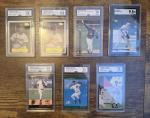 Set of 7 Graded Derek Jeter Rookie Cards