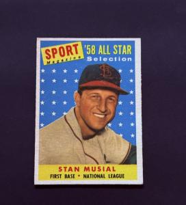 1958 Topps Stan Musial All-Star Card #476