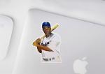 Jackie Robinson Dodgers Glossy Vinyl Sticker