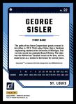 2024 Donruss George Sisler #22 Yellow Flood