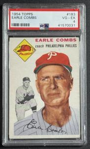 1954 Topps Earle Combs #183 Baseball Card