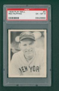 1939 Play Ball Red Ruffing Baseball Card #3