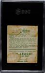 1933 Goudey Rogers Hornsby Baseball Card #188
