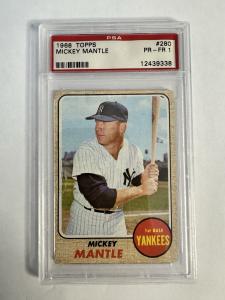 1968 Topps Mickey Mantle #280 PSA 1 Yankees Card