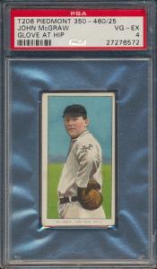 1909 T206 John McGraw Glove at Hip Card