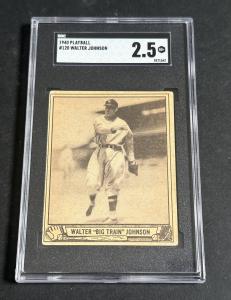 1940 Play Ball Walter Johnson #120 Baseball Card