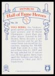1983 Donruss Yogi Berra Hall of Fame Card