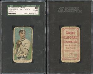 T206 Christy Mathewson White Cap SGC 10