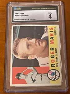 1960 Topps Roger Maris #377 Yankees Card