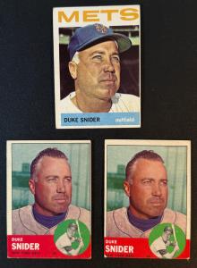 Duke Snider Topps Card Lot - 1963 & 1964