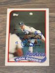 Ron Guidry Yankees 1989 Topps Autographed Card