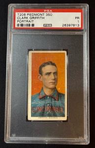 1910 T206 Clark Griffith Piedmont 350 Card