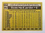 1990 Topps Tom McCarthy Baseball Card #326