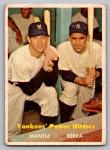 1957 Topps Mickey Mantle Yogi Berra Yankees Card