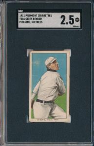 T206 Piedmont Chief Bender Pitching Card