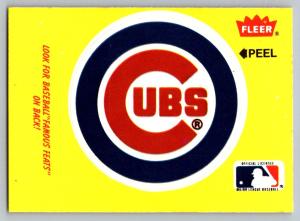 1986 Fleer Chicago Cubs Logo Team Stickers